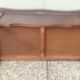 Solid oak wood storage bench chest, classic style