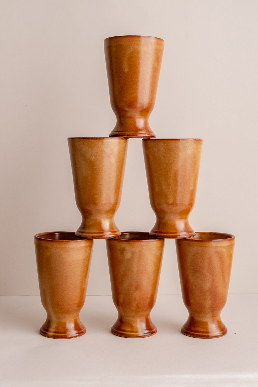 lot of 6 Mazagran terracotta