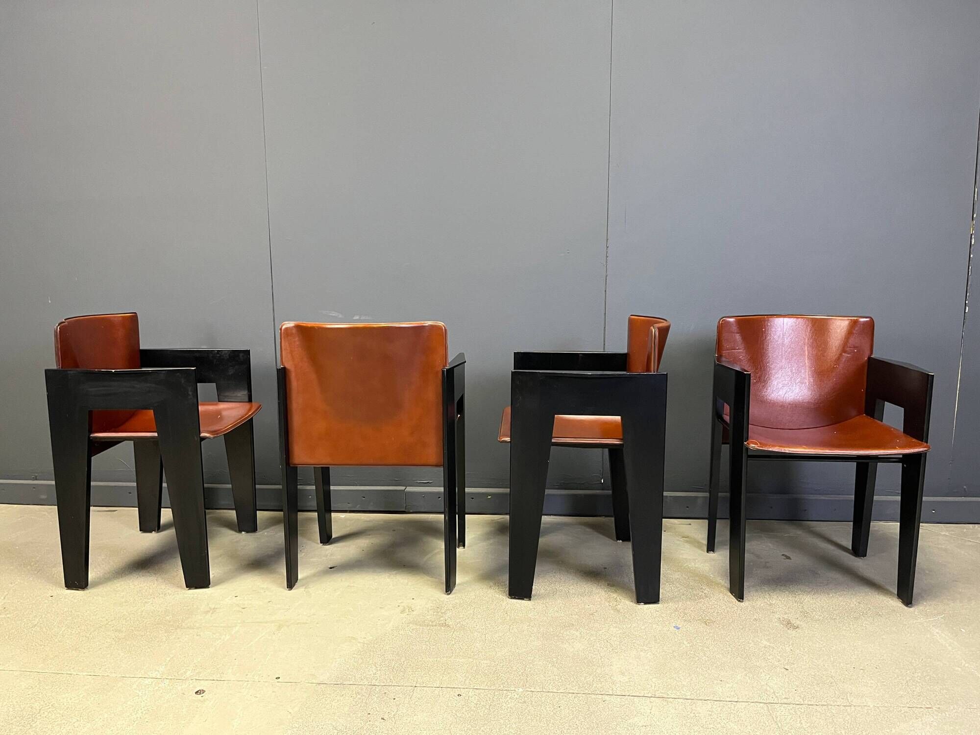 Fauteuils postmodernes par Arnold Merckx pour Arco - ensemble de 4 - années 1980