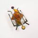 Brutalist glass wall sconce by Longobard, Italy 1960s