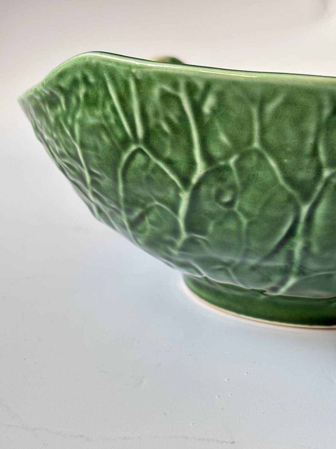 Cabbage leaf salad bowl with slip