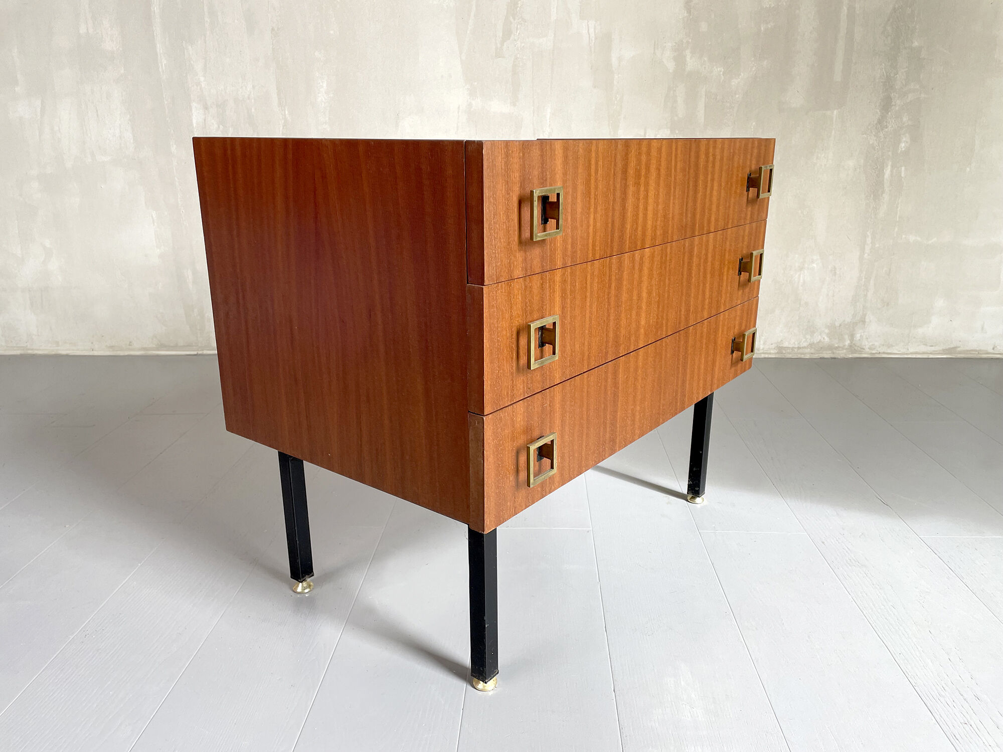 Mahogany and metal dresser, France 1960