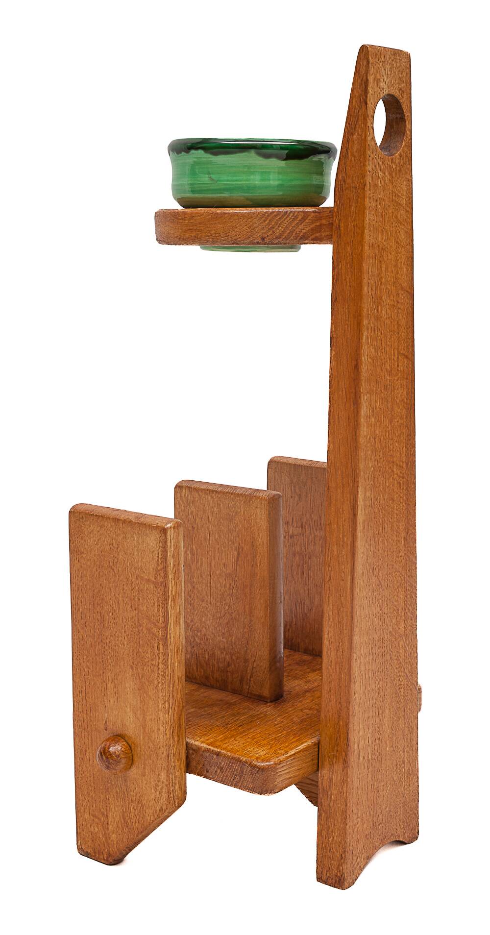 Magazine rack ashtray holder by Guillerme et Chambron