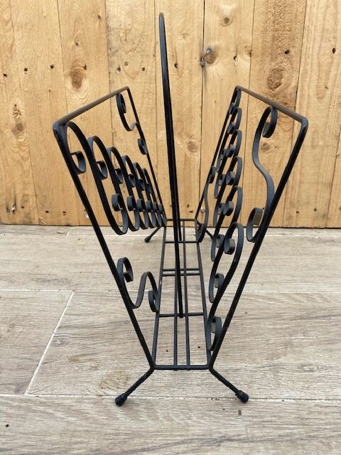 Vintage wrought iron newspapers holder