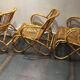 Set de trois fauteuils en rotin