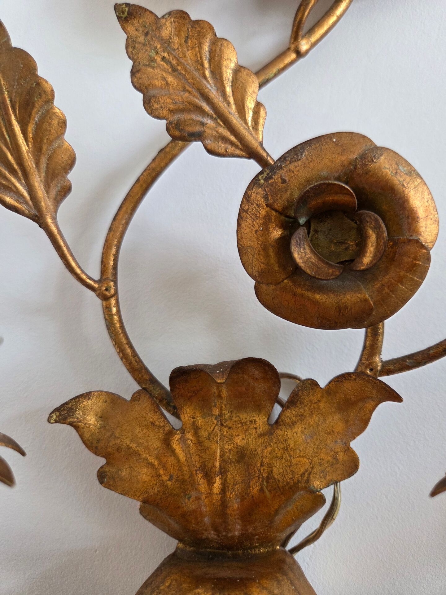 Paire d’appliques métal doré
