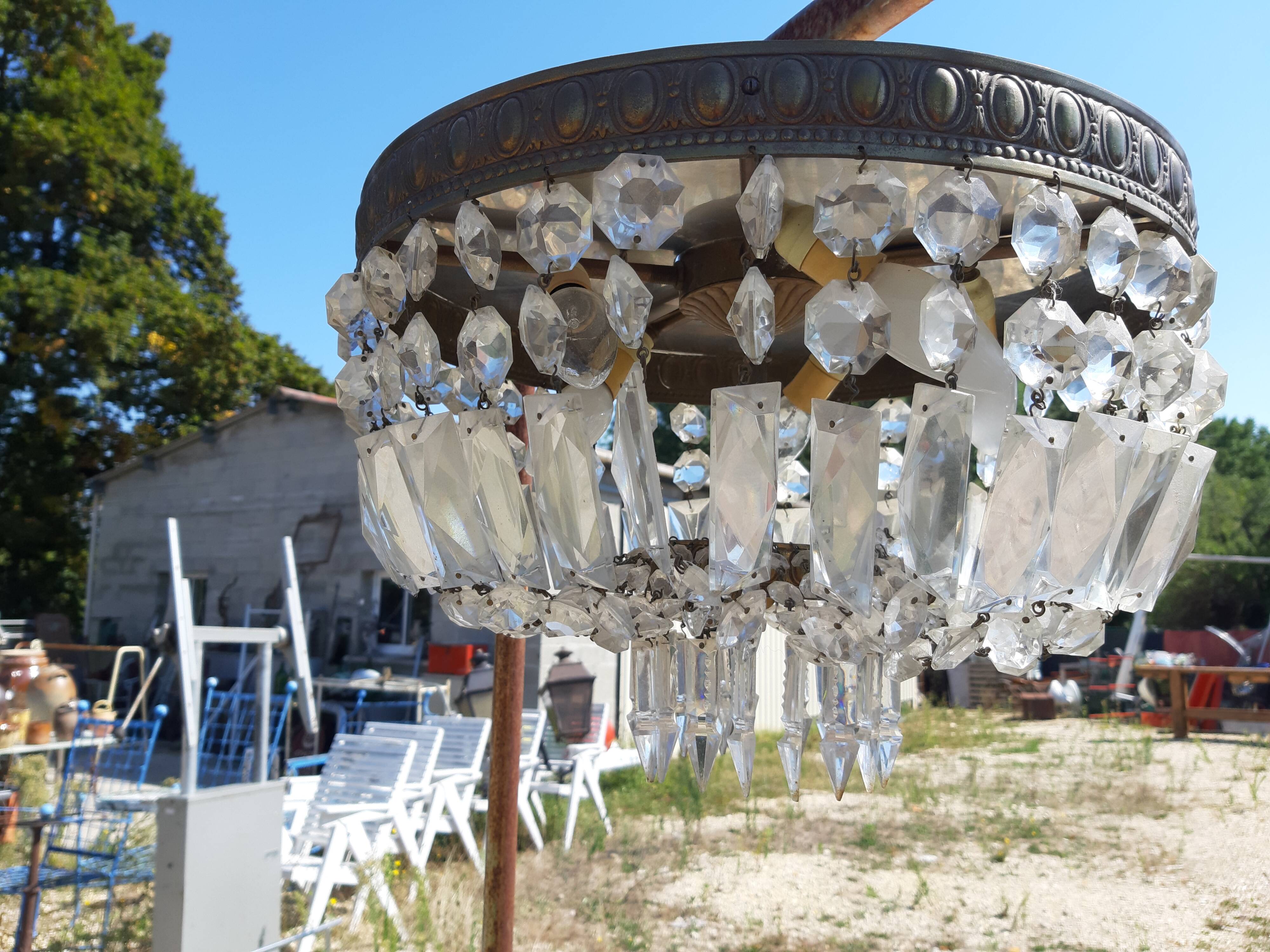 Murano style pampilles chendelier 19th