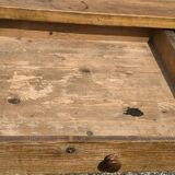 Grande table de ferme ancienne en hêtre 2m56 vintage rustique 10 places