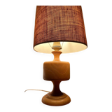 Vintage turned wood lamp – 70s chalet style