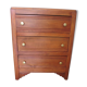 Art Deco chest of drawers in dark wood with 3 drawers, 1950s