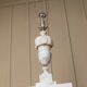 Vintage White Marble Table Lamp, Handmade Italian Modernist 1960s – Brass Accents