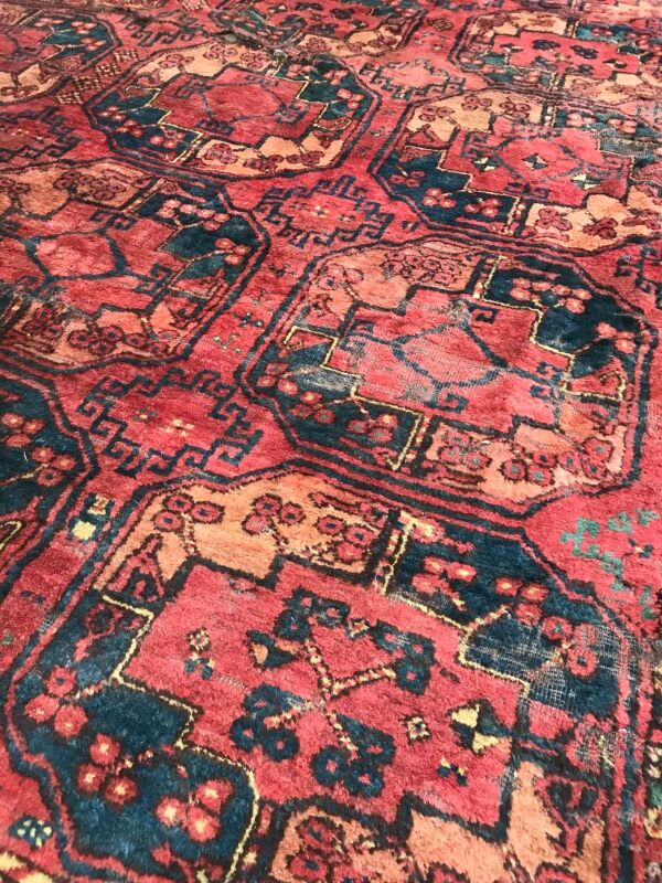 Carpet 19th century former Turkmen Ersari handmade 205 X 288 CM