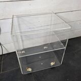 1970s Plexiglas Bedside Table