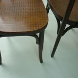Paire de chaises bistrot bois courbé anciennes