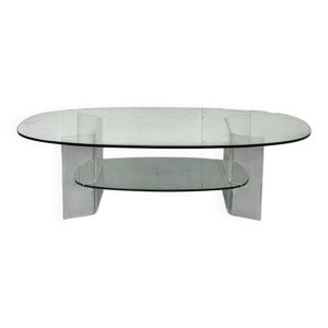 table basse en verre - plexiglas