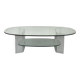 Space Age Italian modern Glass and Perspex Coffee Table, 1990s