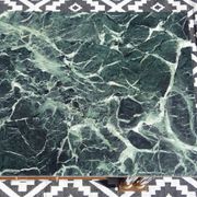 Flamed mahogany enfilade with sea green marble in Empire style.