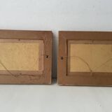 Duo of small flower bouquet paintings