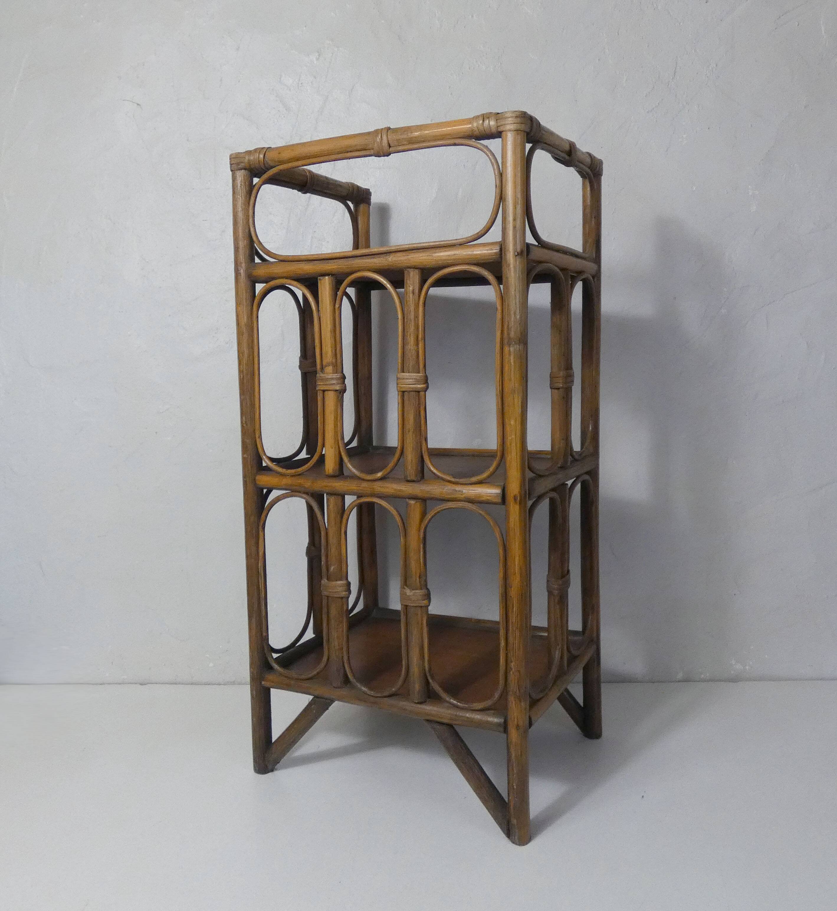 rattan bedside table