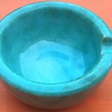 Mortar and pestle 60s glazed ceramics marbled green