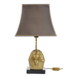 Lampe Pharaon Vintage en Laiton Hollywood Regency Massive Belgique