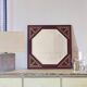 Vintage lacquered mirror with gold inlay