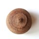 Round braided fiber box, basket, 80s