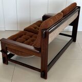 Scandinavian two-seater oak sofa, 1960s