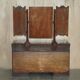 Table de toilette gothique en noyer Burr & Burl avec ferrures en laiton