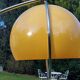 Arco telescopic design floor lamp from the 70s, marble base, chrome rod, plastic lampshade