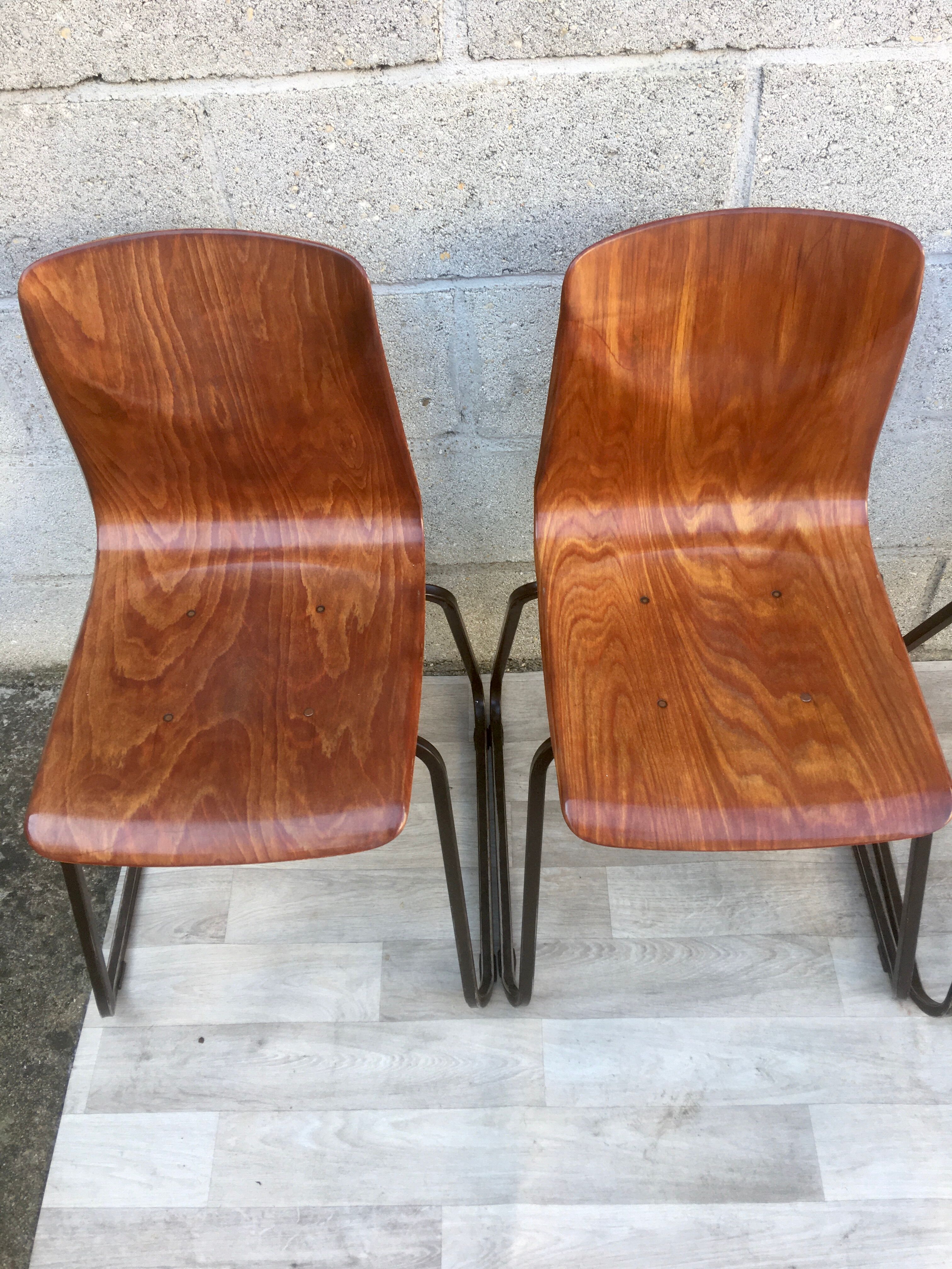 Set of 4 chairs Galvanitas S23 oak