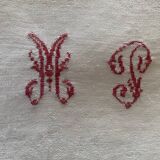 12 large MP monogram napkins