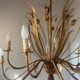 Chandelier chandelier 12 burners, in gold metal