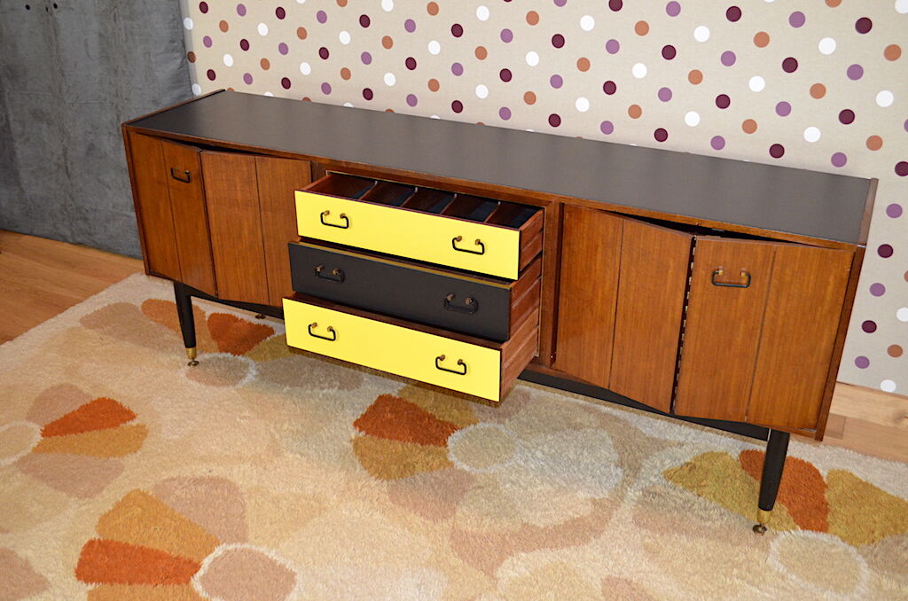 Scandinavian sideboard & vintage revamped teak