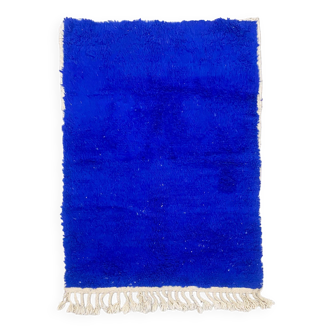 Moroccan Berber rug Beni Ouarain majorelle blue 1.48x1.06m