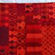 Carpet 1970 pop design geometric red background wool 229 cm x 170 cm
