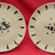 Set of 2 porcelain dessert plates. decor by jean picart le doux.