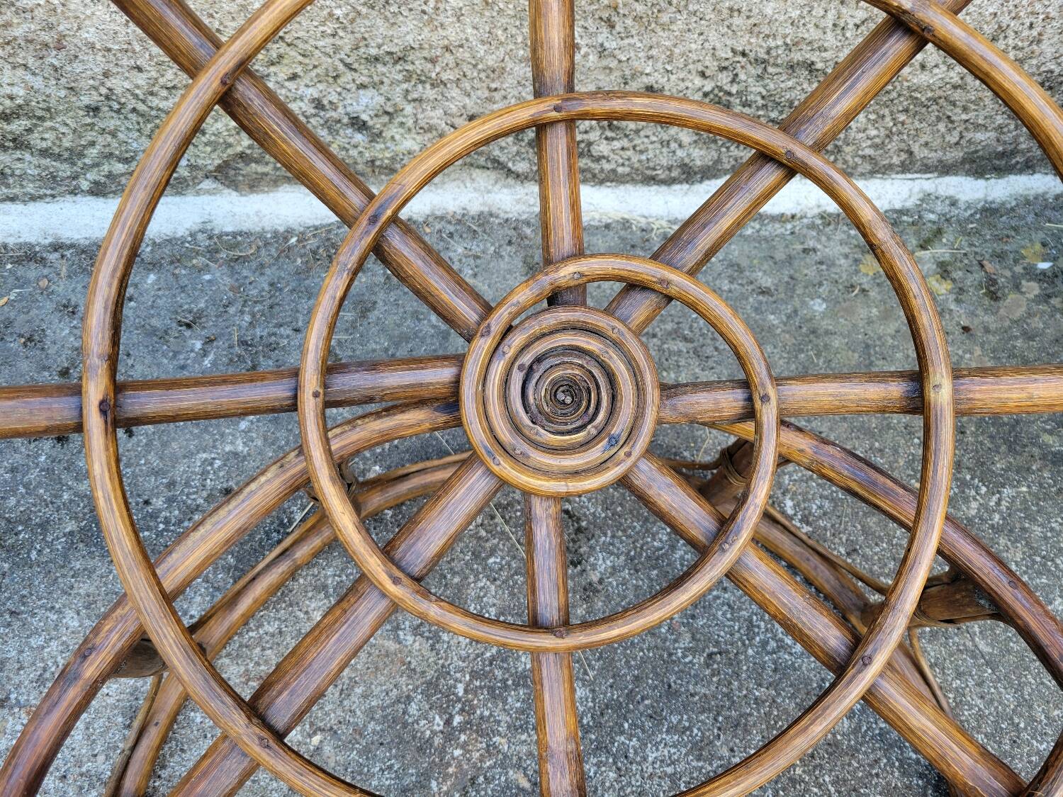 Pair of rattan armchairs or love seats from the 70s