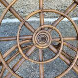 Paire de fauteuils en rotin  ou loveuses années 70