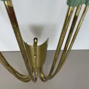 Large brass wall light in stilnovo style, 54 cm, italy, 1950s