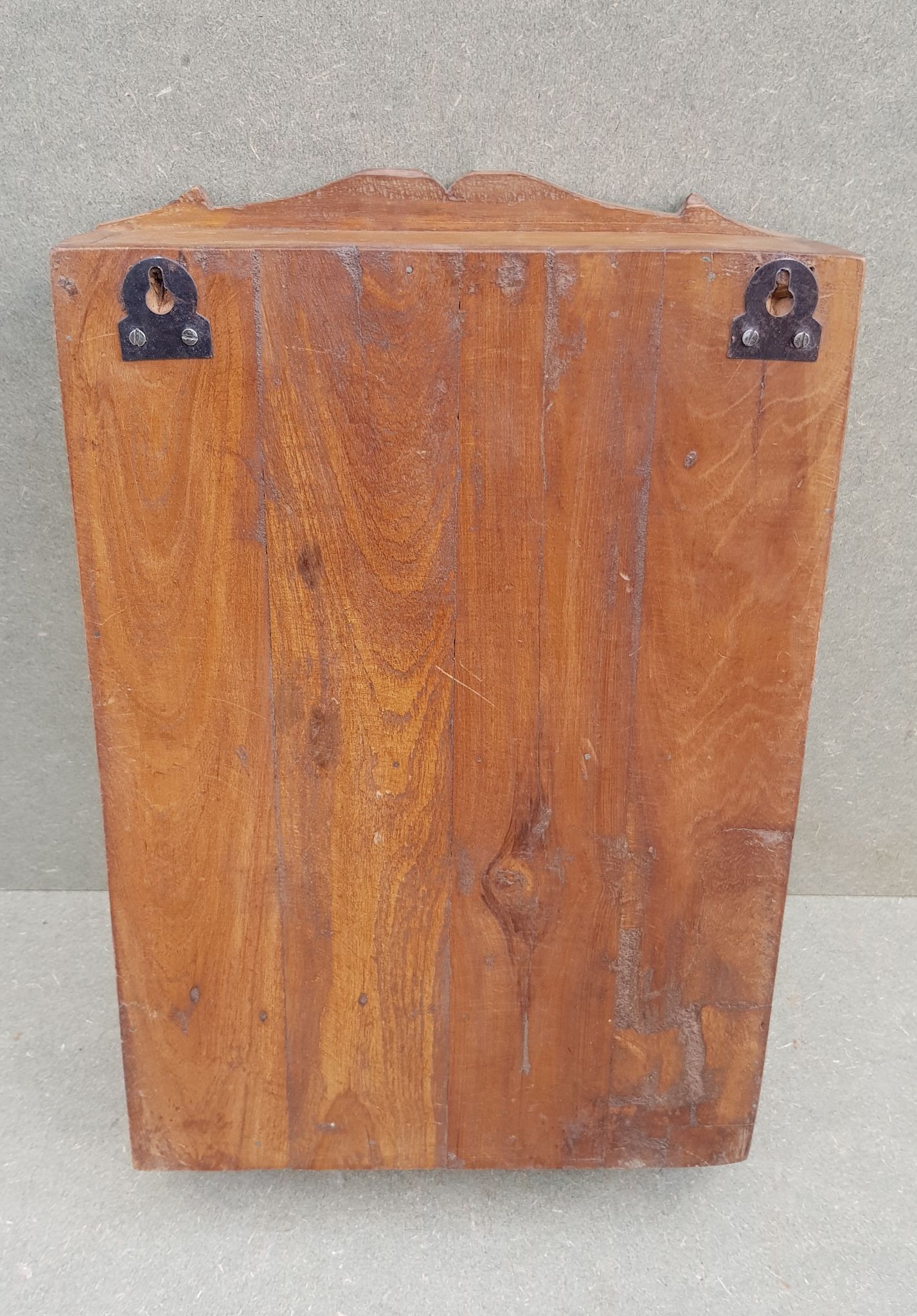 Medicine cabinet wall display case in ancient Burmese teak