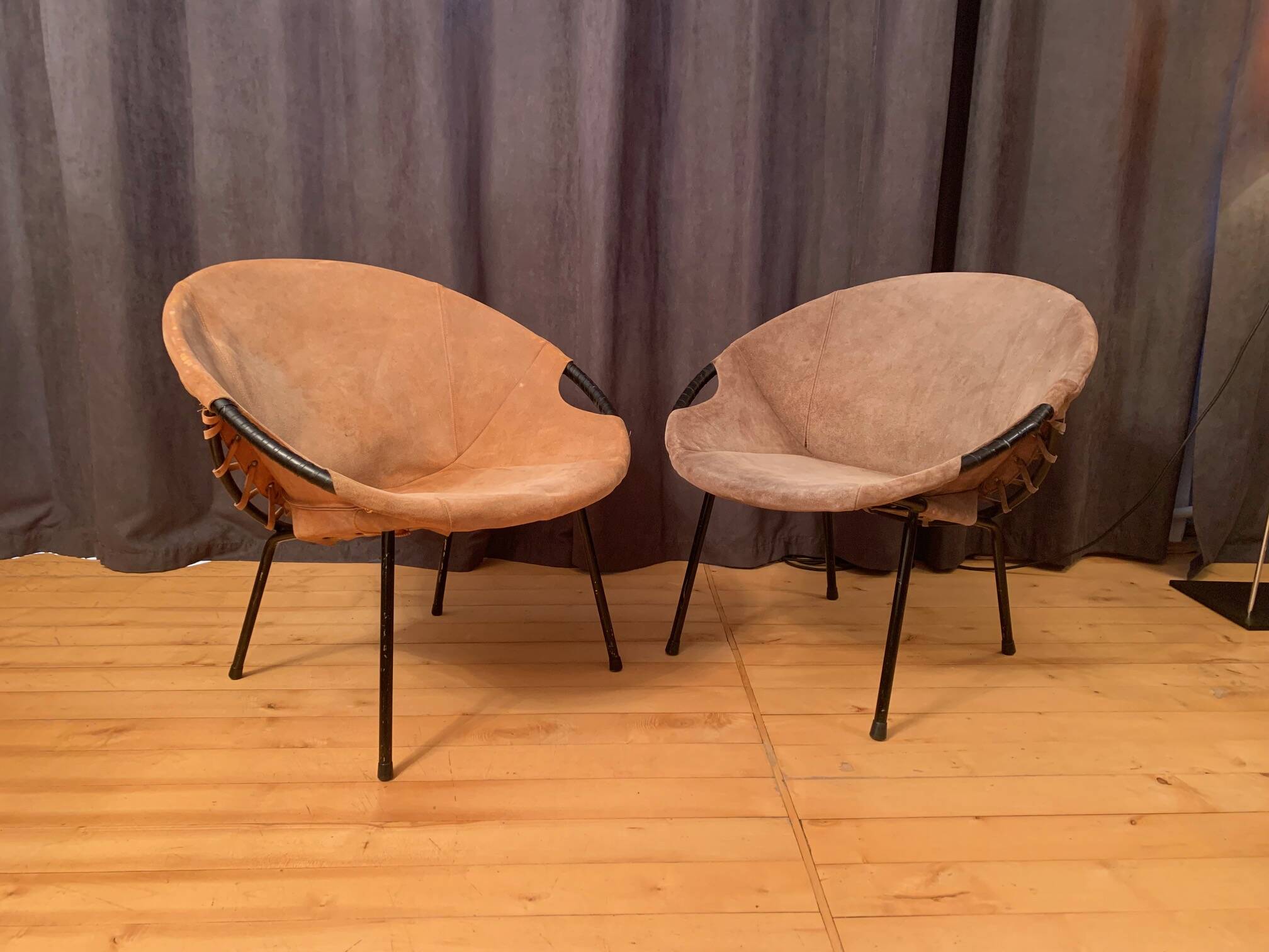 Pair of armchairs designed by Lusch Erzeugnis, Lusch & Co, Germany, 1960s