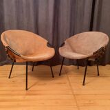 Pair of armchairs designed by Lusch Erzeugnis, Lusch & Co, Germany, 1960s