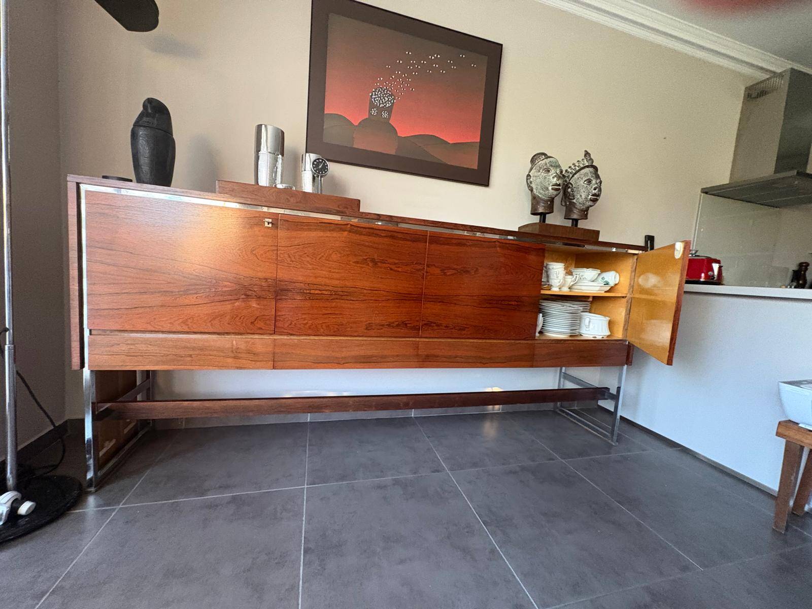1960s vintage sideboard measuring 240 cm in rosewood
