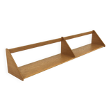 Scandinavian oak wall shelf, Denmark, 1960s