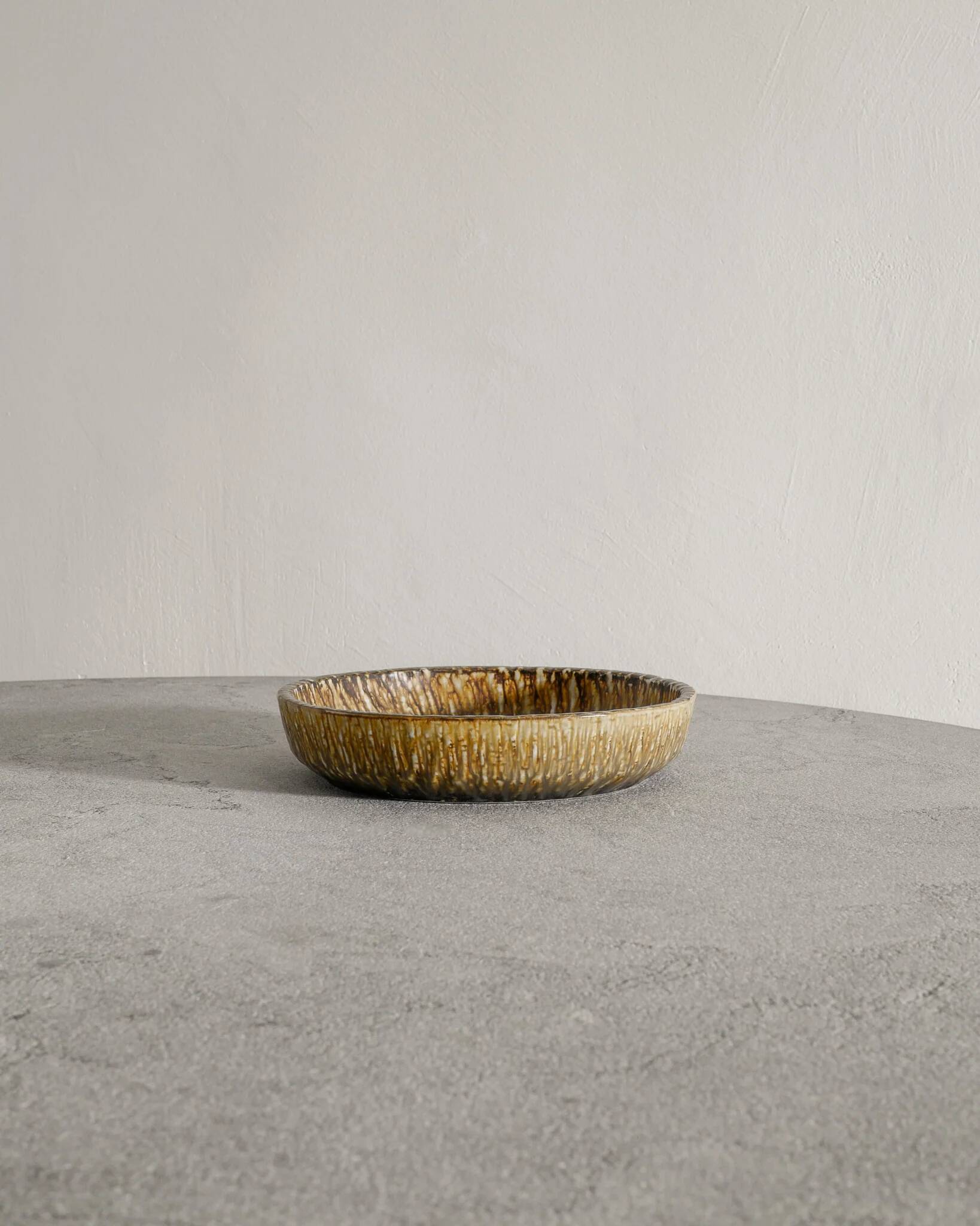 Large Vintage Swedish Ceramic "Rubus" Bowl by Gunnar Nylund, 1950s