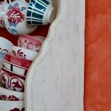 étagère / vaisselier mural en bois effet sablé ancien début XXème
