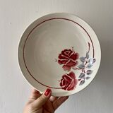 Set of 3 vintage iron clay dishes model 4205 from Saint Amand