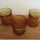 Lot of 3 vintage amber glasses PERNOD SA