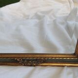 Mirror beveled golden wood 36x135cm